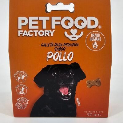 PETFOOD FACTORY GALLETA PERRO RAZA PEQUEÑA POLLO 80 GR