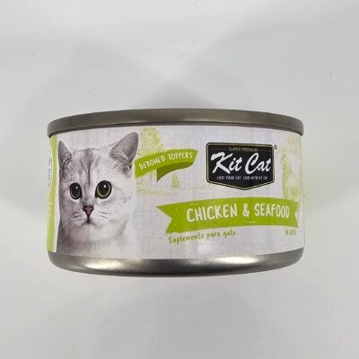 KIT CAT GATO LATA POLLO Y MARISCOS 80 GR