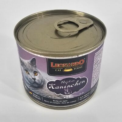 LEONARDO GATO LATA CONEJO 200 GR