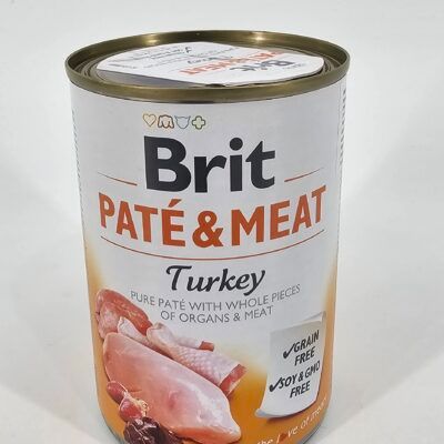 BRIT LATA PERRO PATE Y CARNE PAVO 400 GR