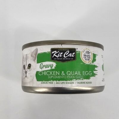 KIT CAT LATA GATO GRAVY POLLO Y CODORNIZ 70 GR