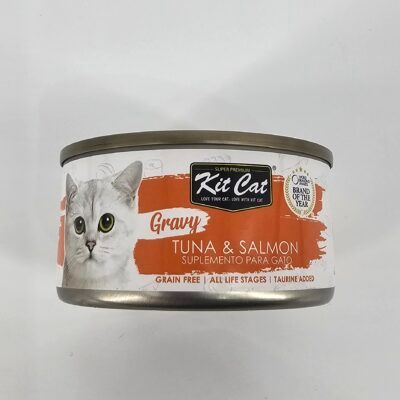 KIT CAT LATA GATO GRAVY ATUN Y SALMON 70 GR