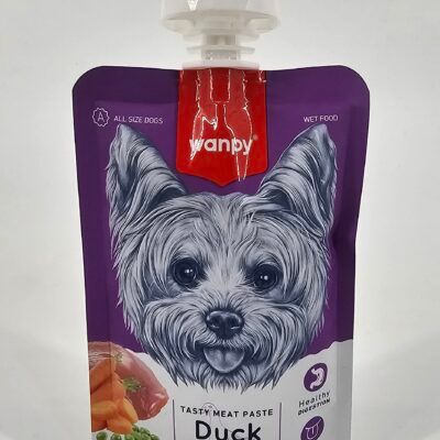 WANPY PERRO SNACK PATO ZANAHORA Y ARVEJAS 90 GR
