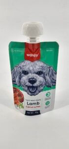 WANPY PERRO SNACK CORDERO ZANAHORIA Y ARVEJAS 90 GR
