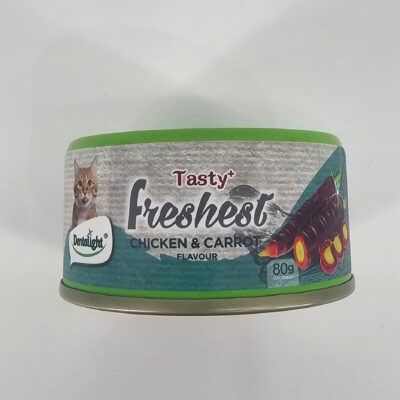 TASTY FRESHEST LATA GATO POLLO Y ZANAHORIA 80 GR