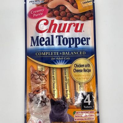 CHURU MEAL TOPPER GATO POLLO Y QUESO X 4 (U)