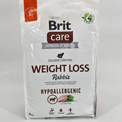 BRIT CARE PERRO WEIGHT LOSS RABBIT HYPOALLERGENIC 3 KG
