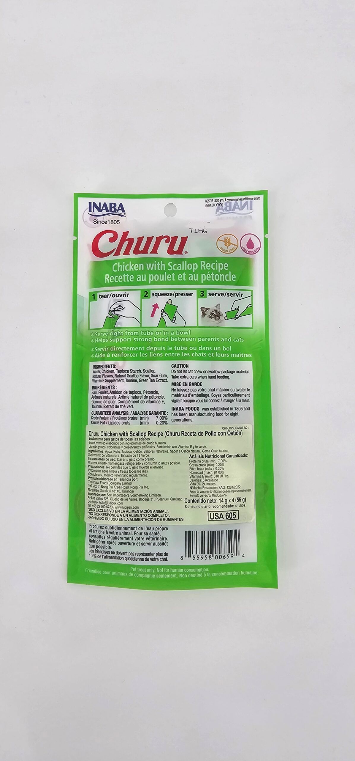 CHURU GATO POLLO CON OSTION 14 GR X 4 (U) - Imagen 2