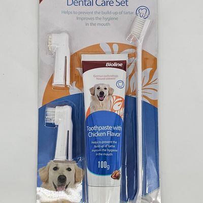 BIOLINE DENTAL PERRO KIT HIGIENE SABOR POLLO 100 GR