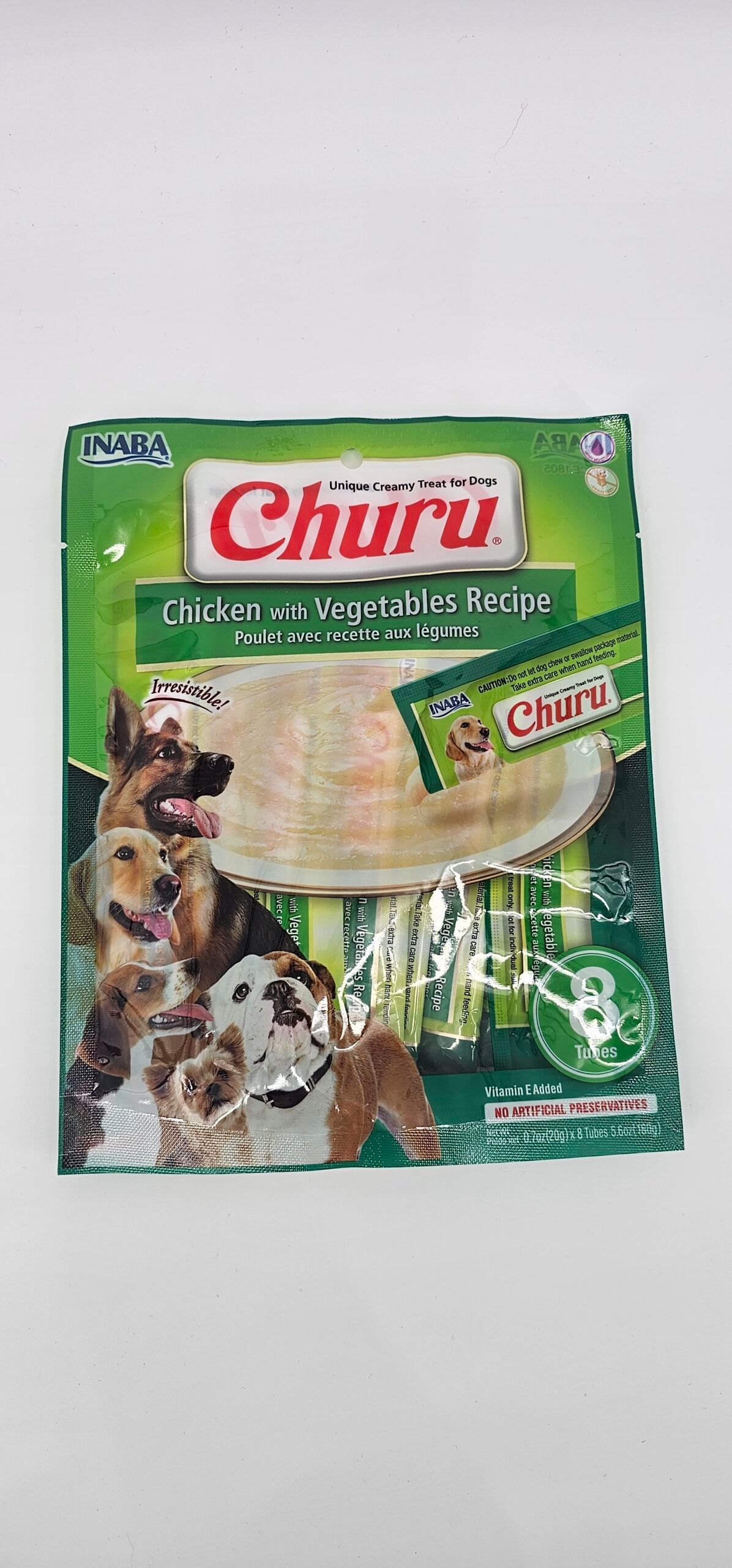 CHURU PERRO POLLO Y VEGETALES 20 GR X 8 (U)