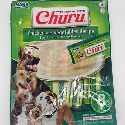 CHURU PERRO POLLO Y VEGETALES 20 GR X 8 (U)