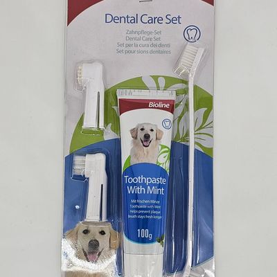 BIOLINE DENTAL PERRO KIT HIGIENE SABOR MENTA 100 GR