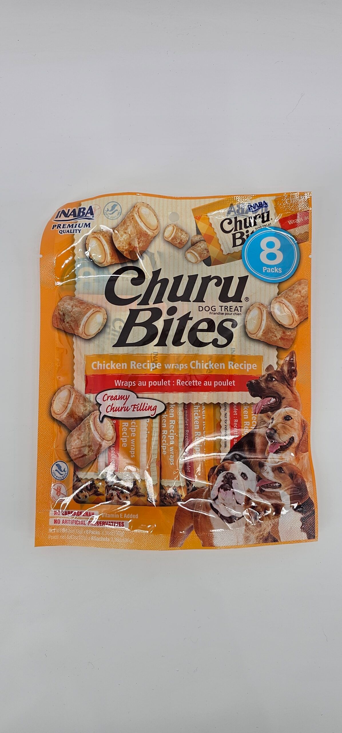 CHURU BITES PERRO POLLO X 8 (U)