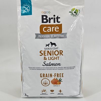 BRIT CARE PERRO SENIOR & LIGHT SALMON GRAIN-FREE 3 KG