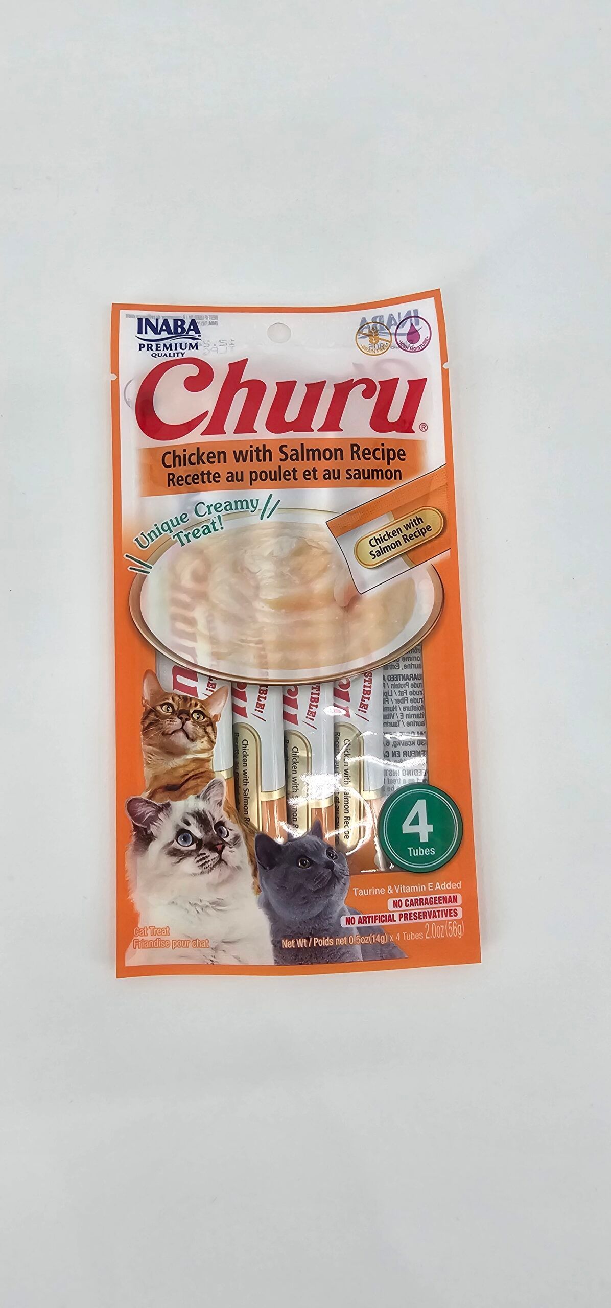 CHURU GATO POLLO CON SALMON 14 GR X 4 (U)