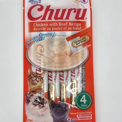 CHURU GATO POLLO CON CARNE 14 GR X 4 (U)
