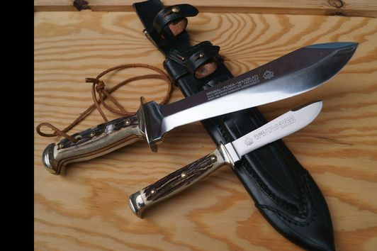 Puma Waidbesteck: Nicker&Waidblatt legendäre Messer aus Solingen / Germany legendary blades