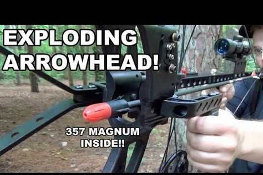 Exploding Arrowhead! Bow Mag 357 Magnum