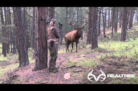 15-Yard Files: Female Bowhunter Stares Down Giant Bull Elk at 4 Yards