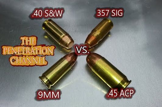 40 S&W vs. 357 Sig vs. 9MM vs. 45 ACP (Part 2) (FMJ Aluminum Test)