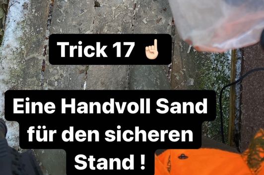 Ein sicherer Stand - ganz einfach mit einer Handvoll Sand ☝🏻