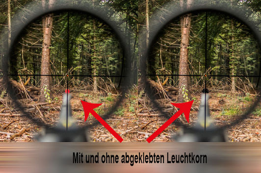 Leuchtkorn abkleben