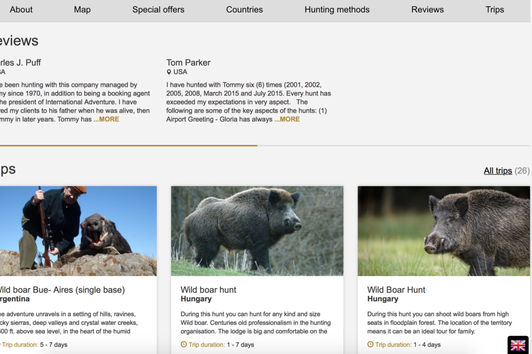 Neue Plattform  für Jagdreisen getestet - BookYourHunt.com