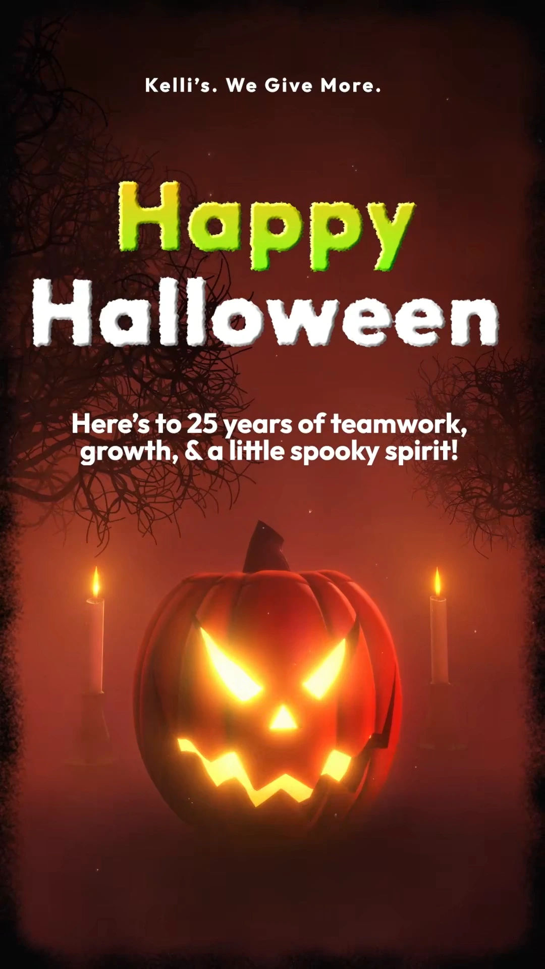Authentic social video capturing the 25-year Halloween celebration at Kelli's