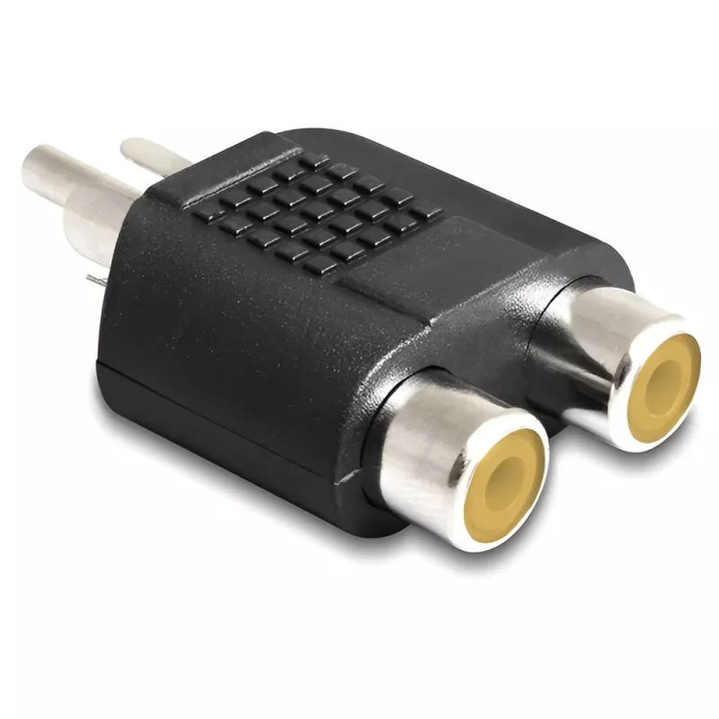 Αντάπτορας RCA Αρσενικό Σε 2x RCA Θηλυκό Μαύρο Powertech CAB-R020 Αντάπτορας RCA Αρσενικό Σε 2x RCA Θηλυκό Μαύρο Powertech CAB-R020