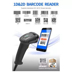 Barcode Scanner 1D / 2D Ενσύρματο & Ασύρματο Bluetooth 2000mAh GTCODESTAR X-9701B Barcode Scanner 1D / 2D Ενσύρματο & Ασύρματο Bluetooth 2000mAh GTCODESTAR X-9701B