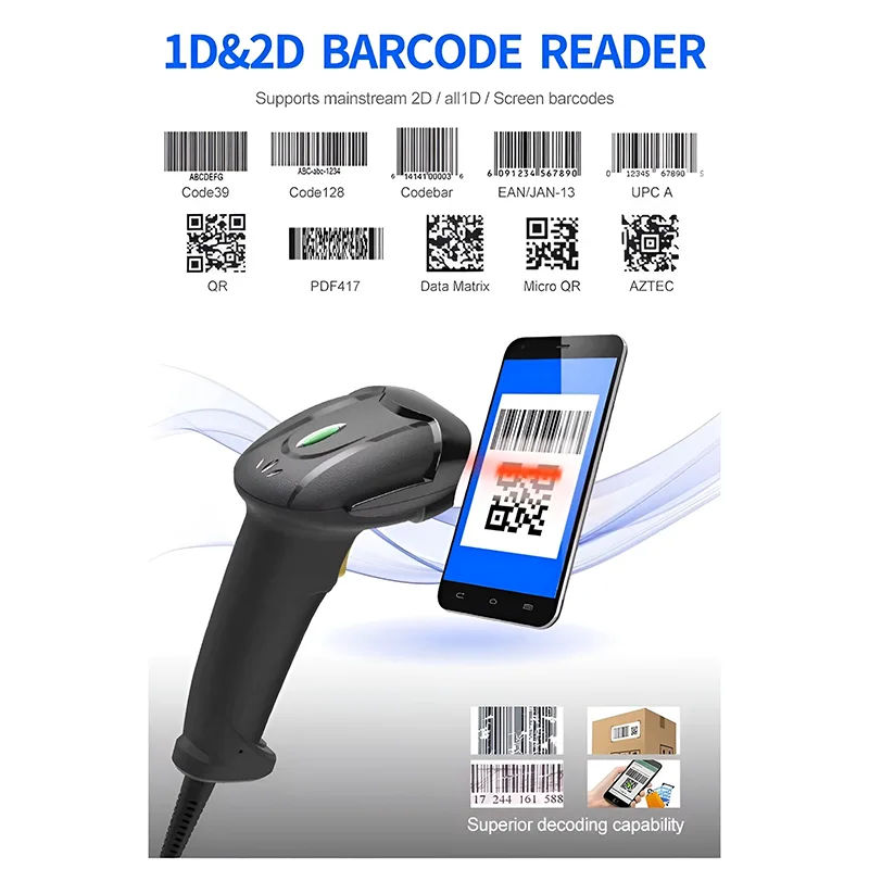 Barcode Scanner 1D & 2D Ενσύρματο Μαύρο GTCODESTAR X-760H Barcode Scanner 1D & 2D Ενσύρματο Μαύρο GTCODESTAR X-760H
