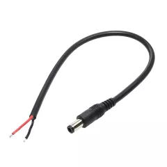 Βύσμα Τροφοδοσίας DC 5.5×2.1 mm Αρσενικό με Καλώδιο 30 cm Μαύρο Βύσμα Τροφοδοσίας DC 5.5×2.1 mm Αρσενικό με Καλώδιο 30 cm Μαύρο
