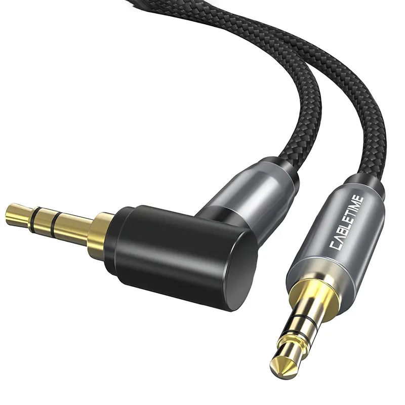 Καλώδιο Ήχου 3.5mm Γωνιακό CT-P11RGN AUX 1.8m Μαύρο CABLETIME Καλώδιο Ήχου 3.5mm Γωνιακό CT-P11RGN AUX 1.8m Μαύρο CABLETIME