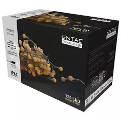 Χριστουγεννιάτικα Φωτάκια Μπάλες LED 120 Θερμό Λευκό 9m IP44 Entac Χριστουγεννιάτικα Φωτάκια Μπάλες LED 120 Θερμό Λευκό 9m IP44 Entac