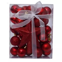 Χριστουγεννιάτικες Μπάλες 3cm Κόκκινο Full Set Με Αστέρι 30τμχ Artezan Χριστουγεννιάτικες Μπάλες 3cm Κόκκινο Full Set Με Αστέρι 30τμχ Artezan