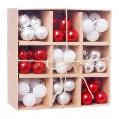 Χριστουγεννιάτικες Μπάλες 3cm Κόκκινο Λευκό Ασημί Σετ 99 Τεμαχίων Artezan Χριστουγεννιάτικες Μπάλες 3cm Κόκκινο Λευκό Ασημί Σετ 99 Τεμαχίων Artezan