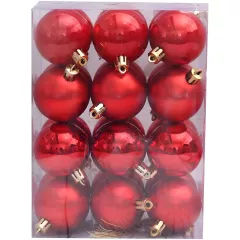 Χριστουγεννιάτικες Μπάλες 5cm Κόκκινο Σετ 24 Τεμαχίων Artezan Χριστουγεννιάτικες Μπάλες 5cm Κόκκινο Σετ 24 Τεμαχίων Artezan