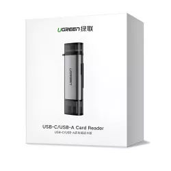 Card Reader USB-C/USB 3.0 SD/TF Γκρι UGREEN CM185 50706 Card Reader USB-C/USB 3.0 SD/TF Γκρι UGREEN CM185 50706