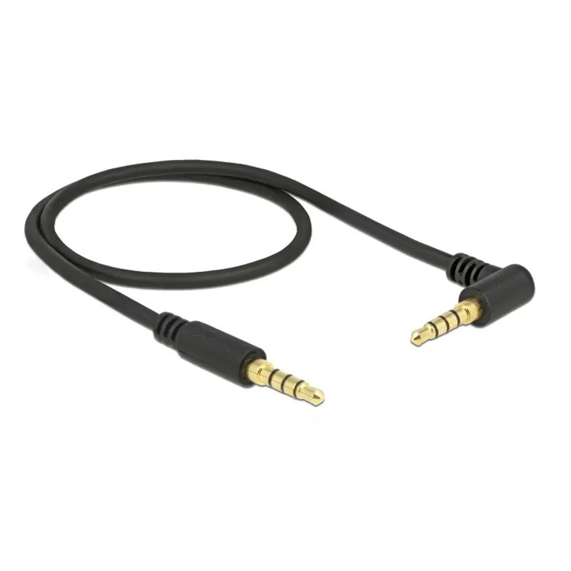 Καλώδιο 3.5mm 4pin Jack Σε Jack Γωνιακό 90 Stereo 1m Μαύρο DELOCK Καλώδιο 3.5mm 4pin Jack Σε Jack Γωνιακό 90 Stereo 1m Μαύρο DELOCK