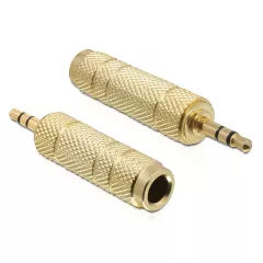 Αντάπτορας 3.5mm Σε 6.35mm 65360 Μεταλλικός Gold-Plated DELOCK Αντάπτορας 3.5mm Σε 6.35mm 65360 Μεταλλικός Gold-Plated DELOCK