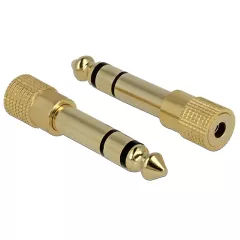 Αντάπτορας 6.35mm Σε 3.5mm Stereo Gold Μεταλλικός 65361 DELOCK Αντάπτορας 6.35mm Σε 3.5mm Stereo Gold Μεταλλικός 65361 DELOCK