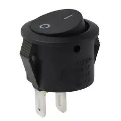 Διακόπτης Rocker ON/OFF Στρογγυλός Mini 15mm 2 Επαφών Round Rocker Switch Διακόπτης Rocker ON/OFF Στρογγυλός Mini 15mm 2 Επαφών Round Rocker Switch