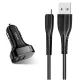 Φορτιστής Αυτοκινήτου 2xUSB 2.1A Με Καλώδιο Micro USB Car Phone Charger USAMS C13 Φορτιστής Αυτοκινήτου 2xUSB 2.1A Με Καλώδιο Micro USB Car Phone Charger USAMS C13