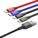 Καλώδιο Φόρτισης 3-Σε-1 USB To Lightning / Type-C / micro USB Cable 3.5A 1.2m Baseus CA1T4-A01 Καλώδιο Φόρτισης 3-Σε-1 USB To Lightning / Type-C / micro USB Cable 3.5A 1.2m Baseus CA1T4-A01