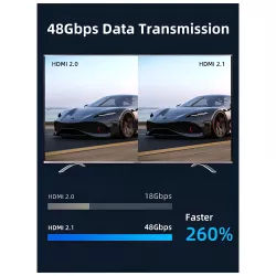 Καλώδιο HDMI 2.1 1m Μαύρο 8K/60Hz 48Gbps CABLETIME CT-HM8K Καλώδιο HDMI 2.1 1m Μαύρο 8K/60Hz 48Gbps CABLETIME CT-HM8K