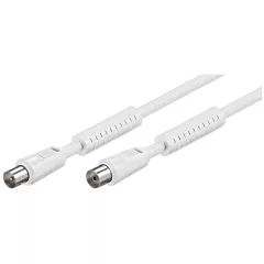 Καλώδιο Κεραίας RF 1.5m Λευκό Με Φερρίτη Αρσενικό Σε Θηλυκό Coax Καλώδιο Κεραίας RF 1.5m Λευκό Με Φερρίτη Αρσενικό Σε Θηλυκό Coax