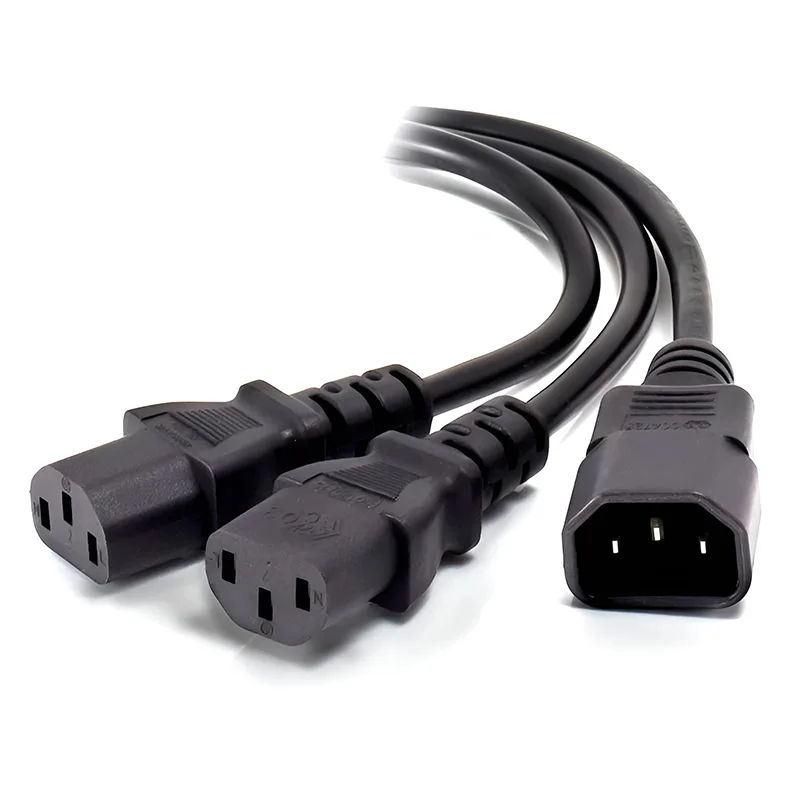 Καλώδιο Τροφοδοσίας Ρεύματος IEC C14 Σε 2x IEC C13 Splitter Μαύρο 1.5m Powertech CAB-P008 Καλώδιο Τροφοδοσίας Ρεύματος IEC C14 Σε 2x IEC C13 Splitter Μαύρο 1.5m Powertech CAB-P008