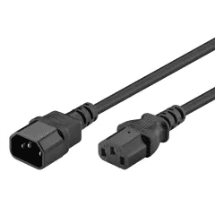 Καλώδιο Τροφοδοσίας IEC C13 Σε IEC C14 Προέκταση Μαύρο 1m Powertech CAB-P039 Καλώδιο Τροφοδοσίας IEC C13 Σε IEC C14 Προέκταση Μαύρο 1m Powertech CAB-P039