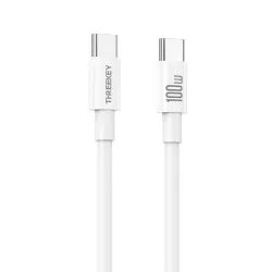 Καλώδιο USB-C Σε USB-C Γρήγορης Φόρτισης Δεδομένων PD 100W 1m Λευκό XO NB-Q293 Καλώδιο USB-C Σε USB-C Γρήγορης Φόρτισης Δεδομένων PD 100W 1m Λευκό XO NB-Q293