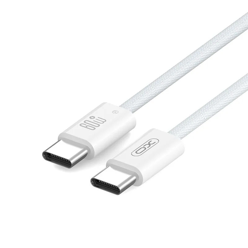 Καλώδιο USB-C σε USB-C Γρήγορης Φόρτισης PD 60W 1m Λευκό XO NB-Q273 Καλώδιο USB-C σε USB-C Γρήγορης Φόρτισης PD 60W 1m Λευκό XO NB-Q273